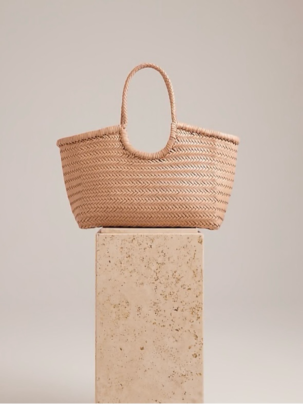 Dragon Diffusion Woven Straw Tote Shoulder Bag in Natural